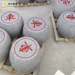 Jiahua Stone Carved Chess <b>Stool</b> Large Granite Outdoor Chinese Style Durable <b>Garden</b> Decor - Product Image 5