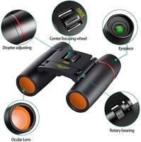 Binoculares de Bolsillo Pequeños de Largo Alcance con Visión Diurna y Nocturna al Por Mayor, Mini Telescopio Portátil Plegable Compacto a Prueba de Agua