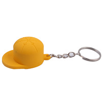 Nouvelle arrivée en gros 3D PVC caoutchouc chapeaux porte-clés en vrac Rap Star décoration porte-clés Promotion cadeaux pour sac