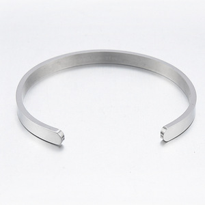 Cuff <b>Bracelet</b> 5MM 15MM Stainless Steel Polished Open Design <b>Love</b> You Is My Fate Engraved Unisex Gift Jewelry - Product Image 3