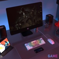 Clavier mécanique filaire RGB AULA F3261, disposition 60 %, éclairage RGB latéral, clavier de jeu en plastique USB 3.0