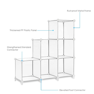 Plastic <strong>Cube</strong> <strong>Storage</strong> 6-<strong>cube</strong> Closet Organizer <strong>Storage</strong> Shelves <strong>Cubes</strong> Organizer Closet Cabinet Modular Book Shelf Organ DIY Plastic - Product Image 2