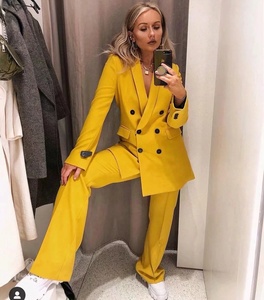 Moda Casual Business doppio petto tinta unita da donna abiti da ufficio donna formale - Product Image 3