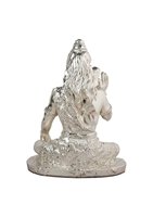 Statue de Shiva multi-pièces plaquée argent, faite à la main, pour la Puja, le temple domestique, la décoration religieuse de mariage