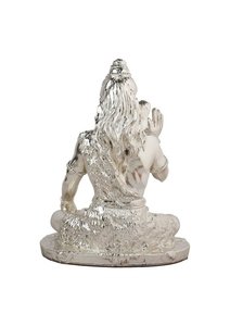Silver Plated Lord Shiva Idol Mahadev Hindu God <b>Statue</b> for Puja Home Temple Religious Decor Spiritual Gift Collection - Product Image 4