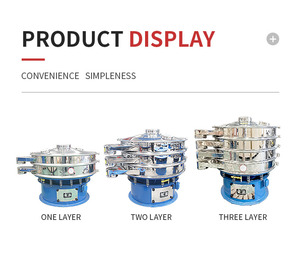 CY endüstriyel eleme 40/60/100 Mesh titreşimli ayırıcı mısır unu tarama toz eleme döner titreşim ekran makinesi - Product Image 2
