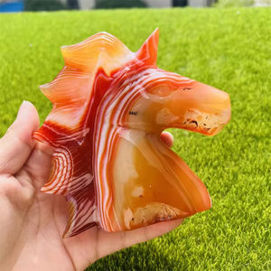Tallados de Unicornio en Ágata Roja Natural al por Mayor, Artesanías de Piedra Feng Shui para Decoración del Hogar y Regalos - Product Image 5