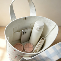 Sac fourre-tout en feutre non tissé à motif bonbons, personnalisable, pour femme, petit format, avec fermoirs, décoration en dentelle, portable et réutilisable pour le shopping