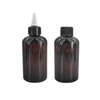 Botellas aplicadoras de boquilla de aceite para el cabello de plástico PET, tapa superior dispensadora giratoria, botellas de 180ml y 6oz