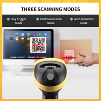Lecteur de codes-barres sans fil NETUM L8pro 1D 2D avec support, détection automatique, lecteur de codes QR, PDF417 pour supermarché