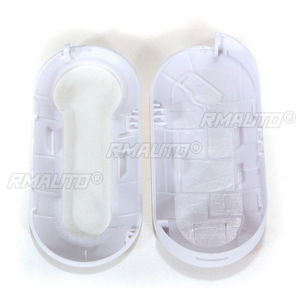 Boîtier de clé télécommande à 3 boutons pour Fiat 500 Brava Panda Punto Rouge/Rose/Blanc – Housse de protection pour télécommande - Product Image 6
