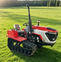 Traktor Mini Crawler 4WD Heavy-Duty 50HP Terlaris 2026 Bersertifikasi CE, Mesin Pengolah Tanah Pertanian Buatan China