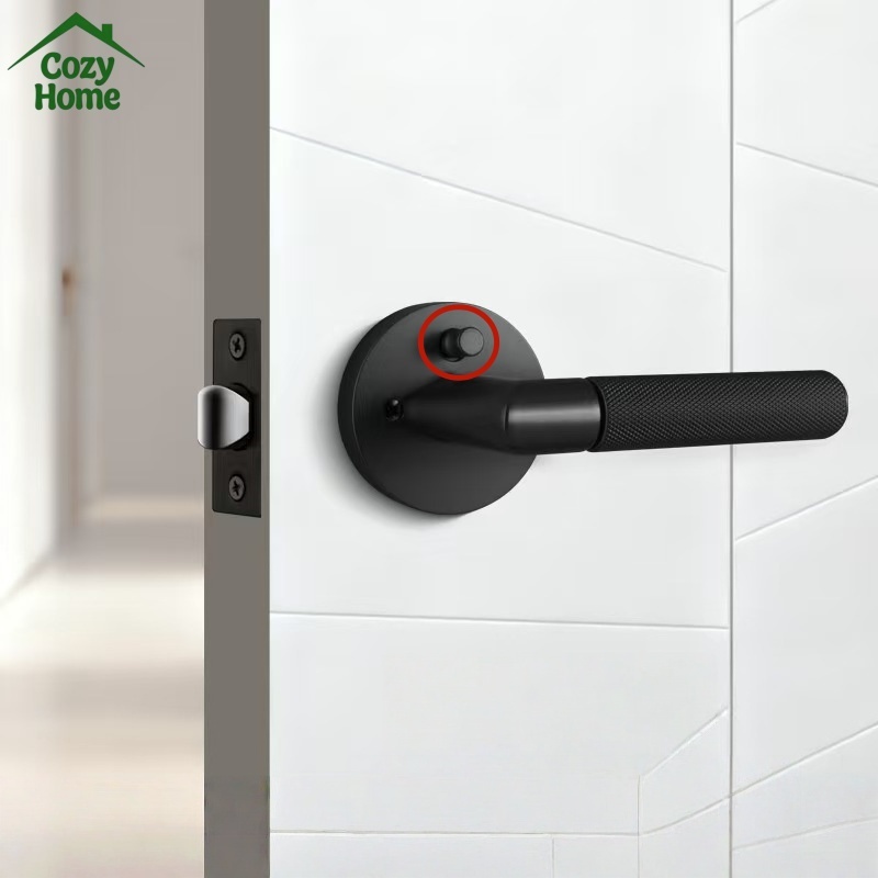 Black Round Privacy Lock