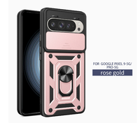 Étui magnétique antichoc avec anneau support coulissant pour Google Pixel 10 Pro XL, Funda Para Celular 9 8 7 6, Samsung S26 A57, iPhone 17 Pro