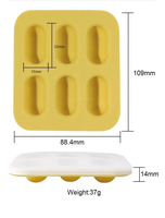 Bac à glaçons en silicone personnalisé avec couvercle pour le stockage des aliments pour bébés facile à libérer au congélateur sorbetière