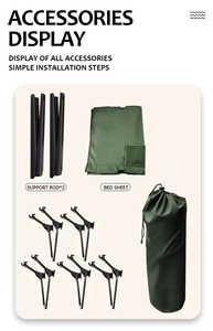 Modern Design <strong>Single</strong> Camp <strong>Bed</strong> Comfortable Oxford Cloth Foldable Sleeping <strong>Cot</strong> for Outdoor Beach Hospital &amp; Park Use - Product Image 3