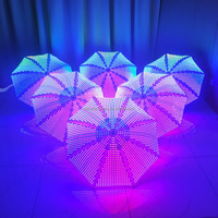 Parapluie lumineux à LED, accessoire de scène clignotant et brillant pour carnaval, défilé, bar, fête, boîte de nuit, spectacle de danse