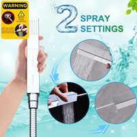 Système de douche à effet pluie LED 20x14 pouces avec douchette à main, icônes numériques lumineuses, robinet de douche en laiton et acier inoxydable finition chromée