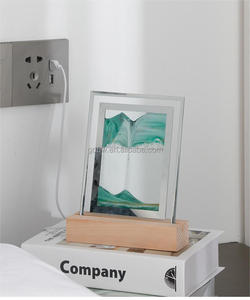 Peinture à sables mouvants, ornement, lampe de Table Led, <span class=keywords><strong>sable</strong></span> mobile, Art, image, minuterie, sablier, mer profonde, <span class=keywords><strong>cadre</strong></span> de <span class=keywords><strong>sable</strong></span> - Product Image 4