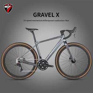 Vélo de Gravel Professionnel TWITTER en Fibre de Carbone avec Guidon Intégré et 12 Vitesses, Cadre Rigide 700*40C, Vélo de Montagne - Product Image 1