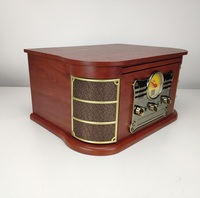 Platine tourne-disque en bois tout-en-un de 2023 Offre Spéciale avec entrée CD, USB, SD, CASSETTE, RADIO et BT