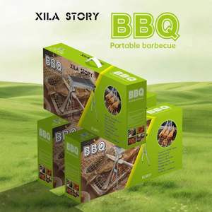 XILA STORY <b>BBQ</b> Grill Home Outdoor Use <b>Foldable</b> Portable Stainless Steel Charcoal Grill for 5+ People Cross-Border Gift Wholesale - Product Image 4