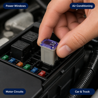 Fusible à déclenchement lent 15A / 20A / 25A / 30A / 40A 32V 58V Kit automobile à temporisation