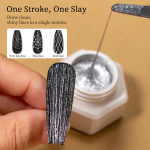 Gel à ongles élastique haute densité pour <span class=keywords><strong>dessin</strong></span>, effet diamant étincelant, gel disco araignée réfléchissant, marque privée OEM/ODM - Product Image 2