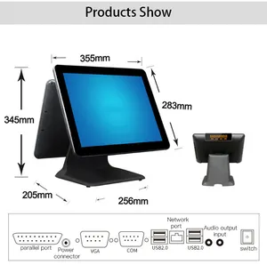 Customized 15.6 Inch Retail Machine Terminal System For Catering Software Function Display All In 1 POS