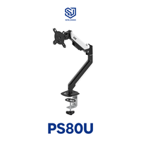 Support de moniteur de bureau réglable en hauteur avec ressort à gaz Senjiang Factory, compatible avec les moniteurs jusqu'à 9 kg, bras de moniteur pour écran de 32 pouces, accepte les commandes OEM