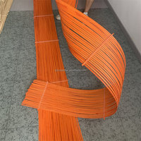 Diskon besar E-414 mode tren oranye strip bambu fleksibel kerajinan bambu tenun Willow