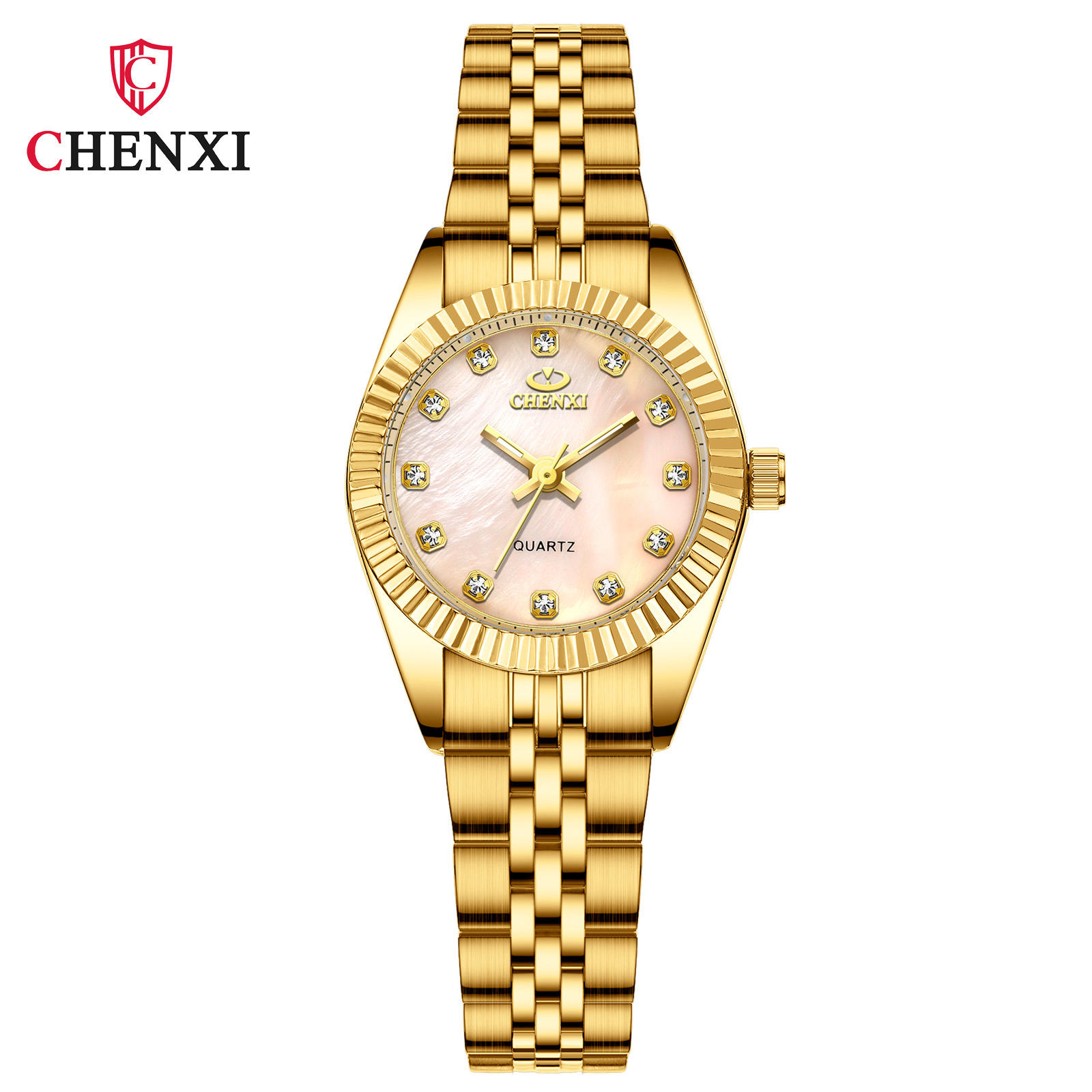 Full gold female mother-of-pearl plate