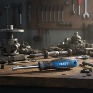 Fervi <b>Socket</b> Wrench 10mm Cr-V Steel Handle Tool - Product Image 3