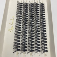 Extensions de cils DIY faites à la main, bande complète, cils longs naturels en cheveux synthétiques pour un volume accru
