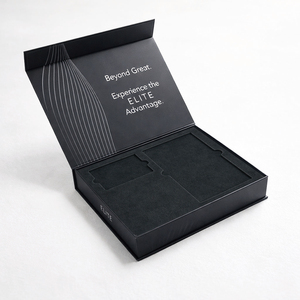 Scatola Regalo di Lusso in Cartone Personalizzata con Logo, Inserto in Velluto EVA, Chiusura Magnetica, Lamina Argento UV per Carte di Credito/Visa - Product Image 1