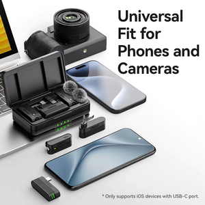 Micro không dây Ulanzi A100, phạm vi truyền dẫn 20m, dùng cho phỏng vấn đường phố, vlog, thu âm nhạc cho điện thoại thông minh và máy ảnh - Product Image 3