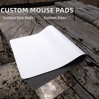 Tapis de souris en caoutchouc blanc personnalisé sur mesure, toutes tailles, vierge pour sublimation, grand format, pour ordinateur et bureau, vente en gros, en stock