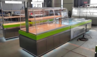 Maßgefertigte Luxus-Bäckereivitrine mit LED-Beleuchtung, Robuste Umweltfreundliche Langlebige 3-stufige Glas/Plexiglas-Vitrine für Einzelhandelsgeschäfte