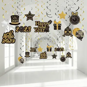 HAWIN 30 paquets de fournitures de fête intérieure et extérieure, décorations de plafond à suspension pour le réveillon du nouvel an <span class=keywords><strong>2023</strong></span> - Product Image 1