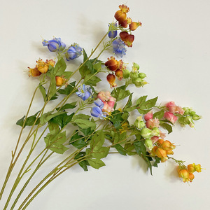 Fleurs artificielles en soie, type lanterne, toucher naturel, pour décoration intérieure, bouquets de mariage et accessoires de photographie extérieure - Product Image 1