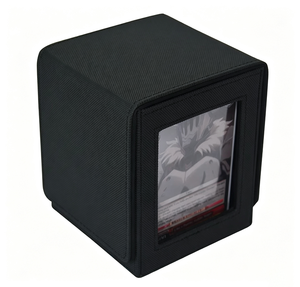 Boîte de rangement moderne en cuir pour cartes Commander, brevetée, multifonctionnelle, pour cartes à collectionner, capacité 180+ cartes à double pochette - Product Image 2