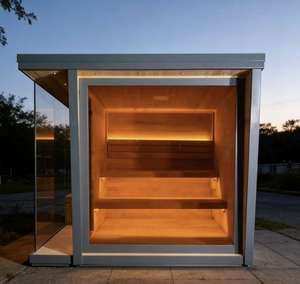 10% de Descuento en Sauna de Vapor Cuadrada con Estufa para 3-4 Personas, Envío Directo, Optimización Hormonal, Sauna Cuadrada Reforzada para la Salud - Product Image 1