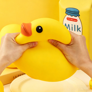 High Quality TPR Big Yellow Duck Shape Funny Squishy Slow Return Hand Exercise <b>Squeeze</b> Stress Relieve Toys for Kids and Adults - Product Image 3
