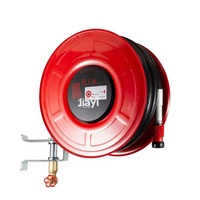 Enrouleur de tuyau d'incendie POK 33mm * 30m avec bobine de tuyau fixe à pivotement de buse