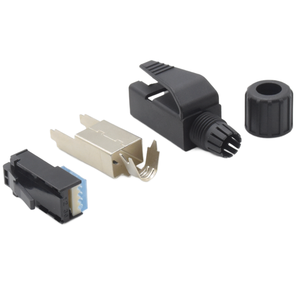 <span class=keywords><strong>RJ45</strong></span> nối nam shielded CAT5E 8p4c lắp ráp 4 pin công nghiệp không thấm nước cắm cho mạng với Brass Vật liệu liên hệ - Product Image 2