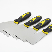 Couteau à mastic en acier inoxydable avec manche en plastique personnalisable, outils de raclage pour murs