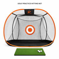 Kit de filet de frappe portable pour l'entraînement de golf avec tapis de frappe, cible pour balles de golf, piquets et sac de transport