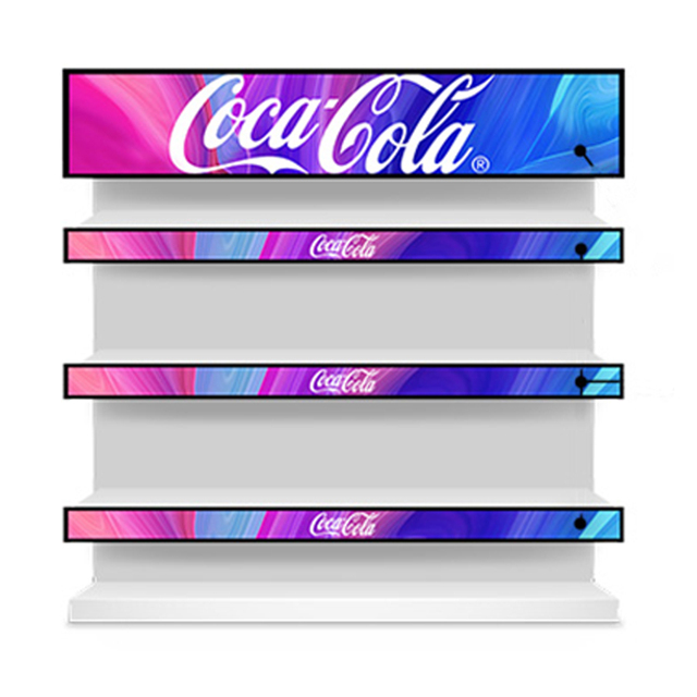 Bar Display Ultra Stretched Strip Lcd Stretch Shape Screen Custom Digital Signage 23'' Led Video Wall RGB Led Screen Indoor 2022