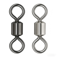 Swivel Pancing Baja Tahan Karat 360 Derajat °   Konektor Putar Halus Tugas Berat Aksesoris Peralatan Memancing Air Asin dan Air Tawar