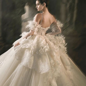 Lsxy41 nouvelle <span class=keywords><strong>robe</strong></span> <span class=keywords><strong>de</strong></span> mariée <span class=keywords><strong>de</strong></span> Style rétro français, haut tubulaire mince, industrie lourde, <span class=keywords><strong>grande</strong></span> queue, 2022 - Product Image 3